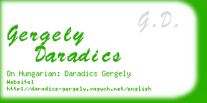 gergely daradics business card